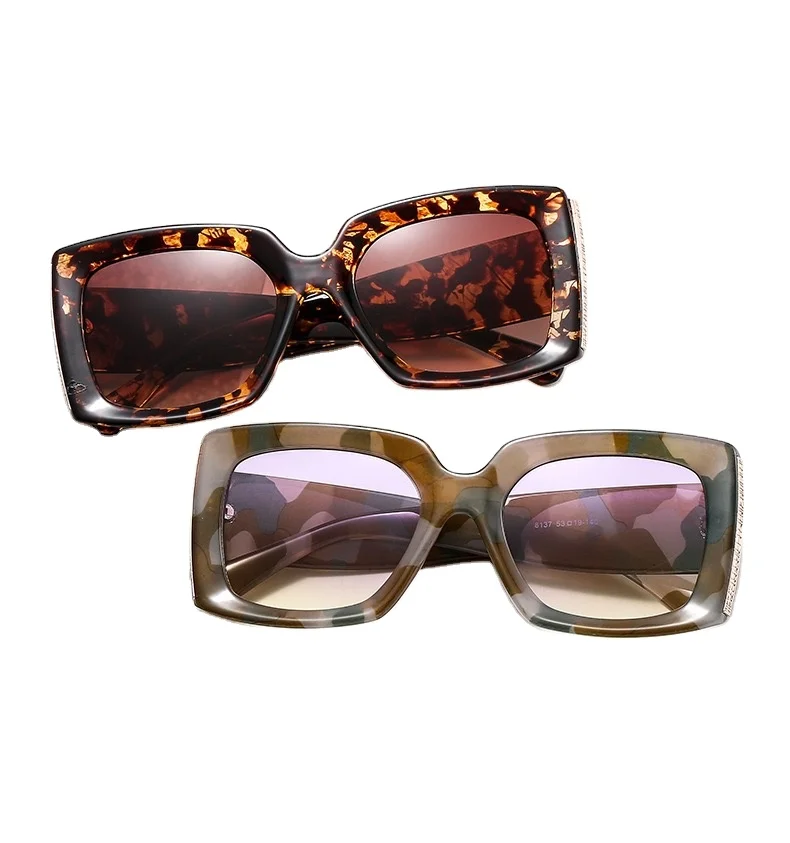 

Low moq oversized women shades square plastic sunglasses