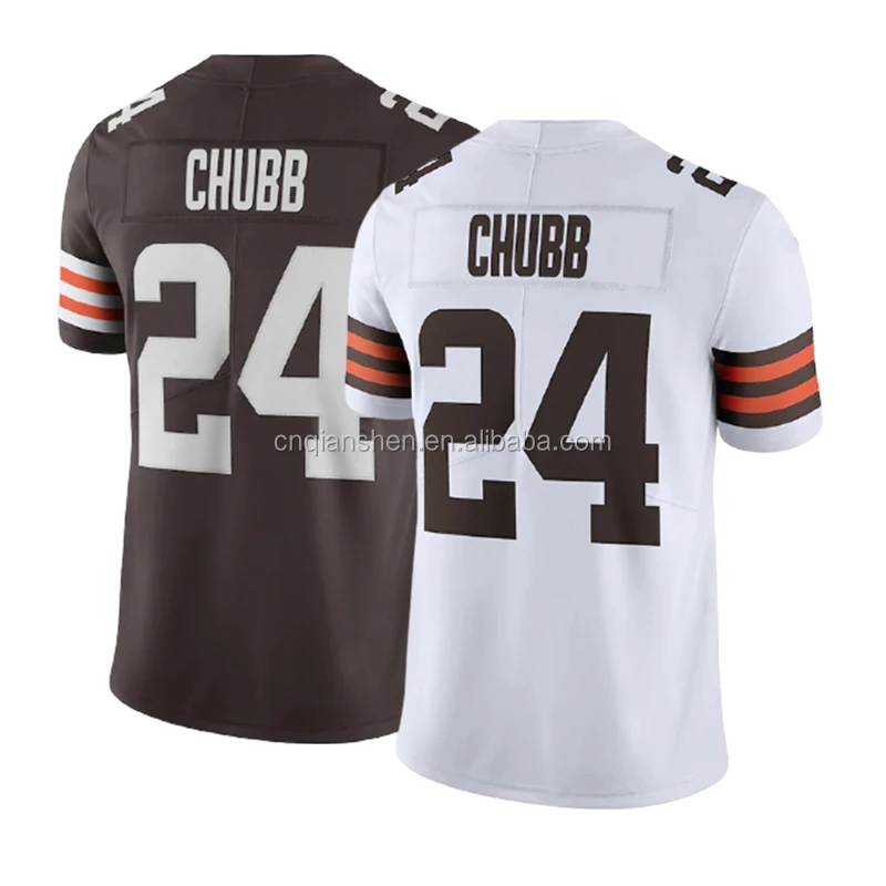 

Nick Chubb 24 American Football Club Uniform Jersey Hot Sale Embroidery Mens Sports Shirt Wear Drop Shipping Wholesale