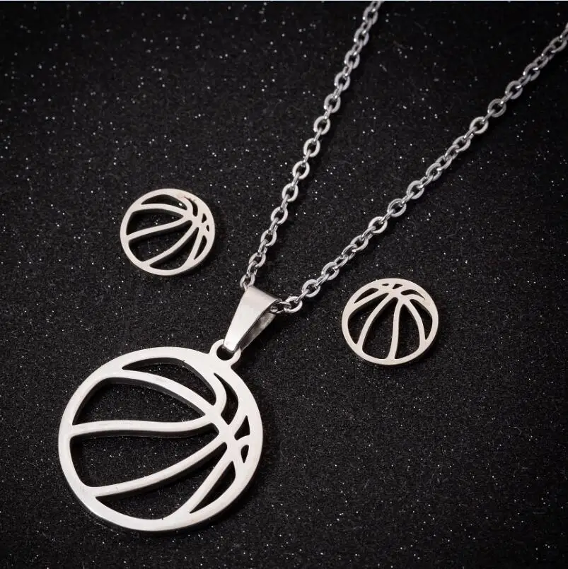 SC Popular Fashion Beetle Feather Necklace Simple Stainless Steel Necklace Trendy Volleyball Basketball Necklace for Men