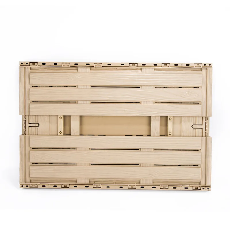 Details about   20 Fruit Crates Stackable Foldable Wood Design Plastic 400x300x165mm gastlando show original title