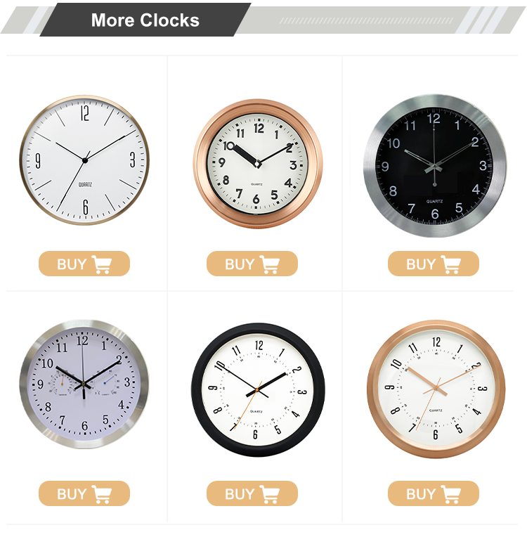 Stainless Steel Outdoor Custom Clock & Thermometer Hygrometer Combo Round Weather Station Wall