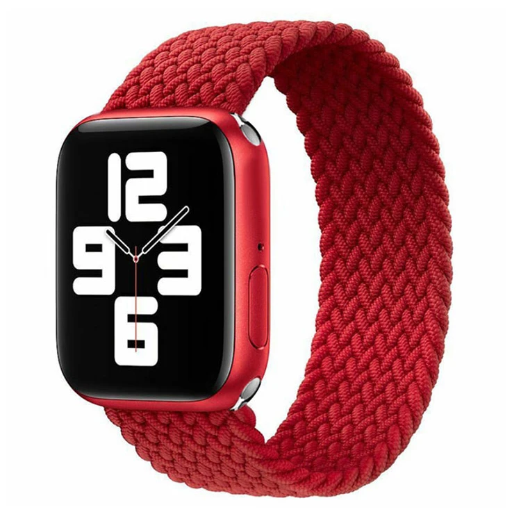 

Wholesale Elastic Braided Sport Silicon Rubber Woven Solo loop Replacement Wrist Band Strap For Apple Watch 6/5/4/3/2/1, Multi colors