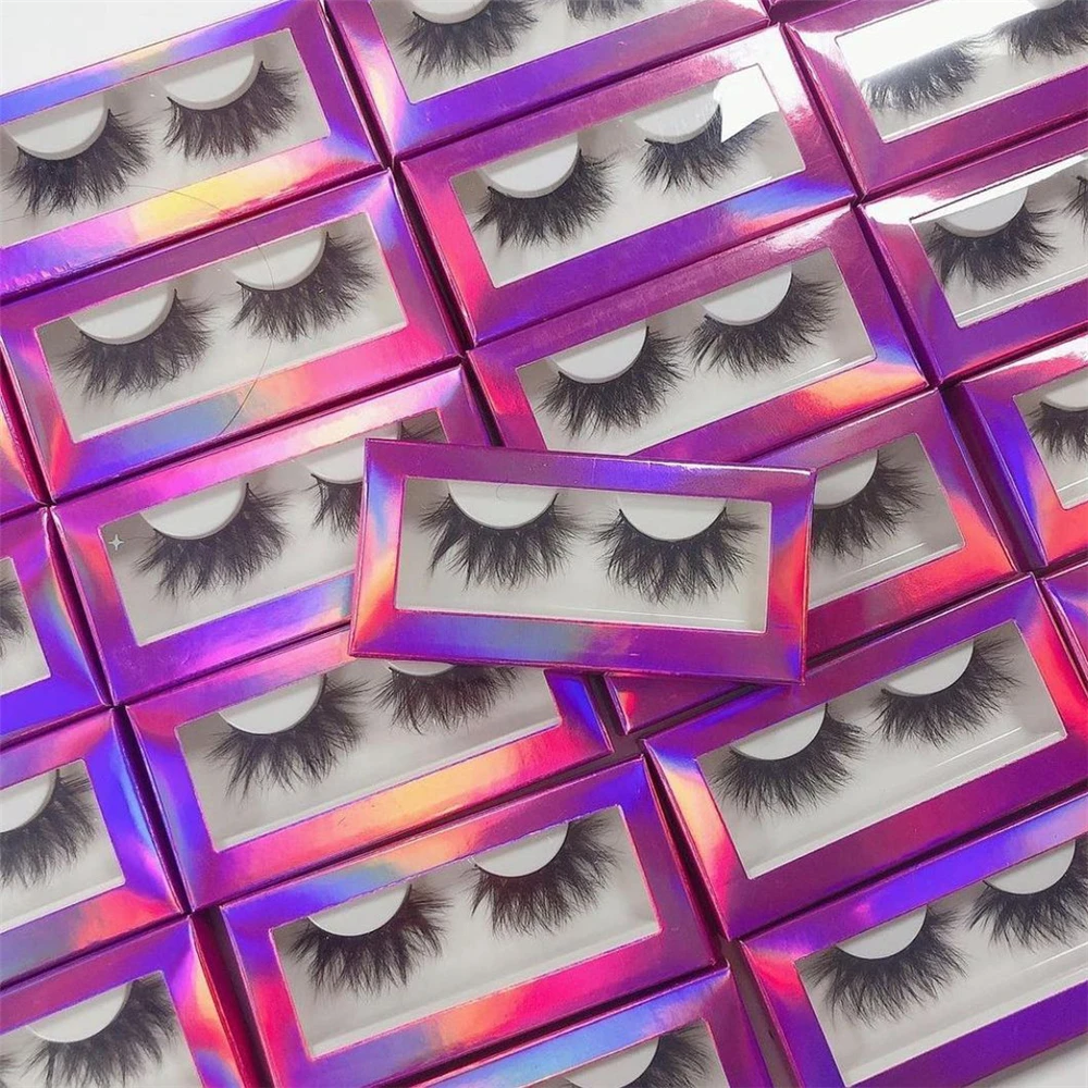 

False Eyelashes 20MM Long Fluffy False Lashes Lashes Pack 9D Cat-eye Volume Faux Mink Hand Made Fur Trade Assurance Daily Makeup, Natural black