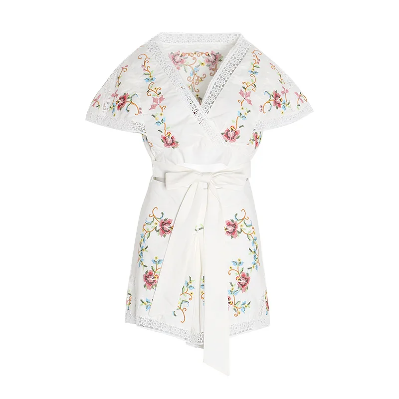 

New spring style two pieces set women clothing with floral printing crop top and high waist short fashion two pieces set women