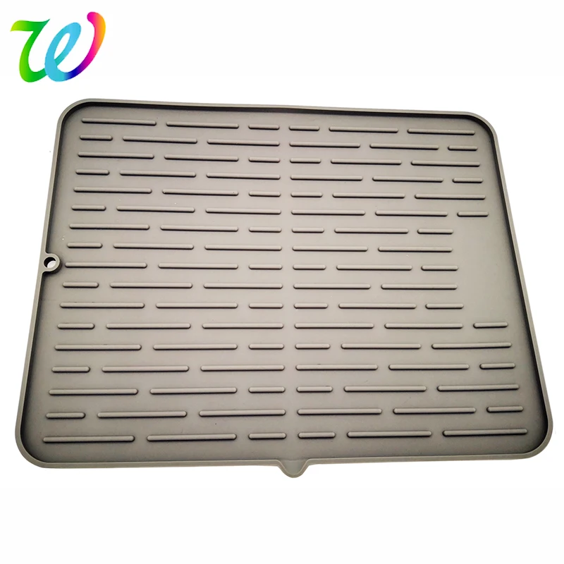 

16.6*13 inch silicone foldable dish draining mat, Base on pantone
