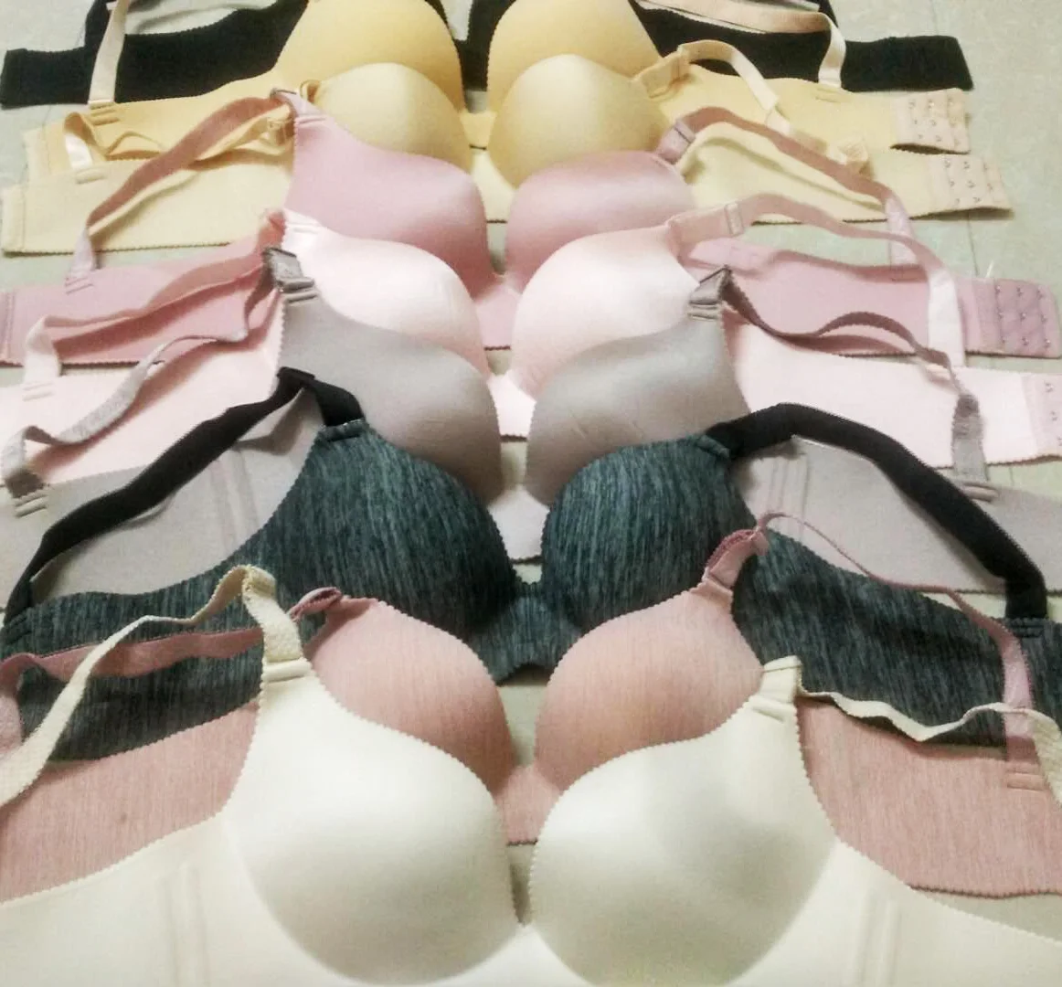 

Asia Girls Fashion Simple Pure Color Push Up wireless One Piece bra Comfort Wire free women Seamless Bra