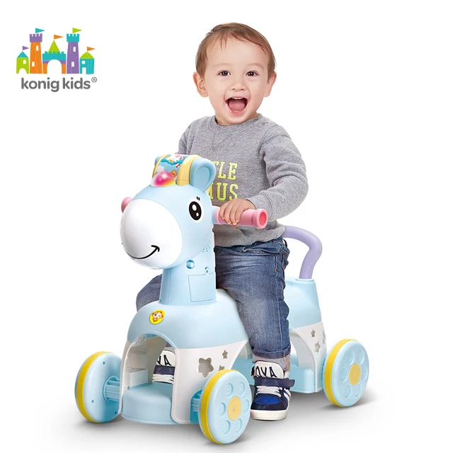 

Konig Kids andador bebe New Design Cartoon Horse Ride on car Walking Push andador de bebe Baby Walker Car For Babies