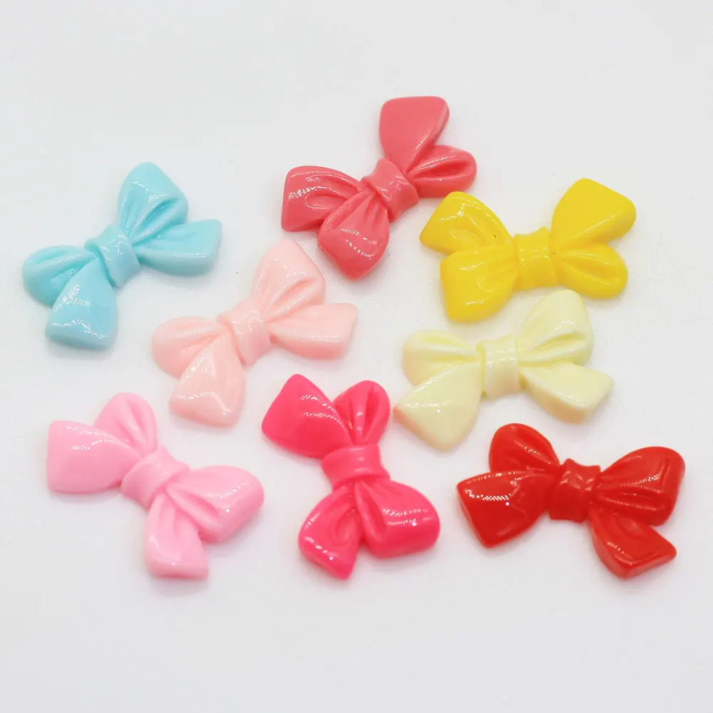 

Cute Kawaii Resin FlatBack Bowknot Bow Mixed Colors Diy Kids Crafts Hairbow Jewelry Phone Case Decoration Accessories