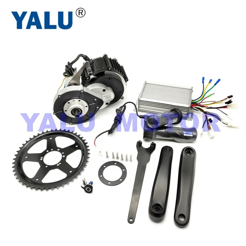 

500W 48V DIY Electric Mountain Bike Middle Drive Brushless DC Motor Kit BBS-Style with external controller Similar BaFang Kit