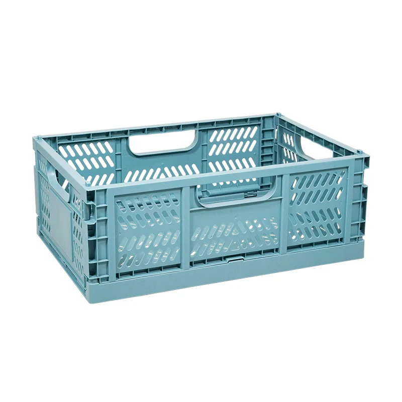 

New Arrival Plastic Rectangular Collapsible Basket Folding Storage basket Utility Container Organizer Bins