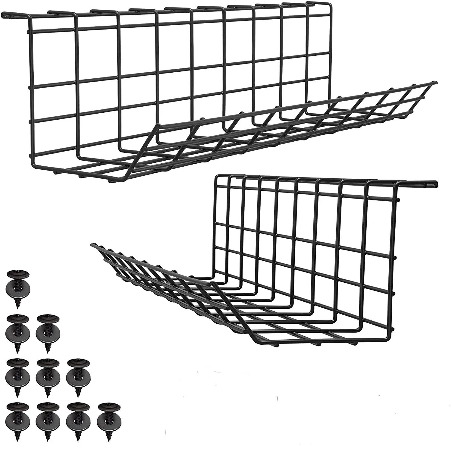 

Under Desk Cable Management Tray Cable Organizer for Wire Management. Desk Cable Tray for Office and Home