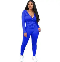 

Women Two Piece Outfits Zipper Jacket and Bodycon Pants Tracksuit Jumpsuit Jogging Jogger
