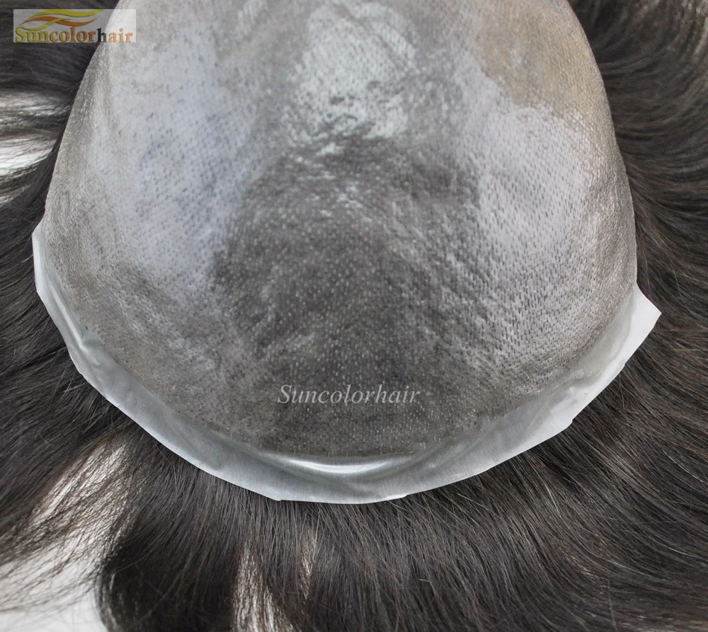 

Factory price toupee in the ultra skin in vlooped capillary prosthesis man