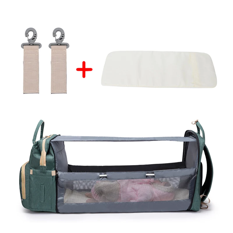 Upgrade Multi Function Diaper Bed Backpack With Sunshade And Usb