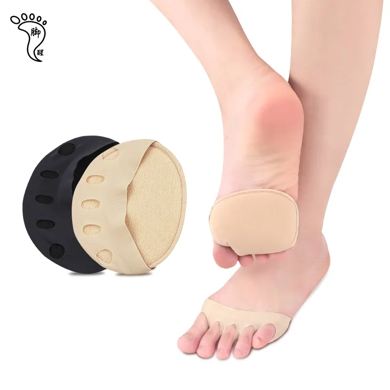 

Metatarsal Pads Protector Cushion Pad Breathable Ball of Foot Cushions Honeycomb Fabric Forefoot Pads Invisible Half-Toe Cushion, Black, skin