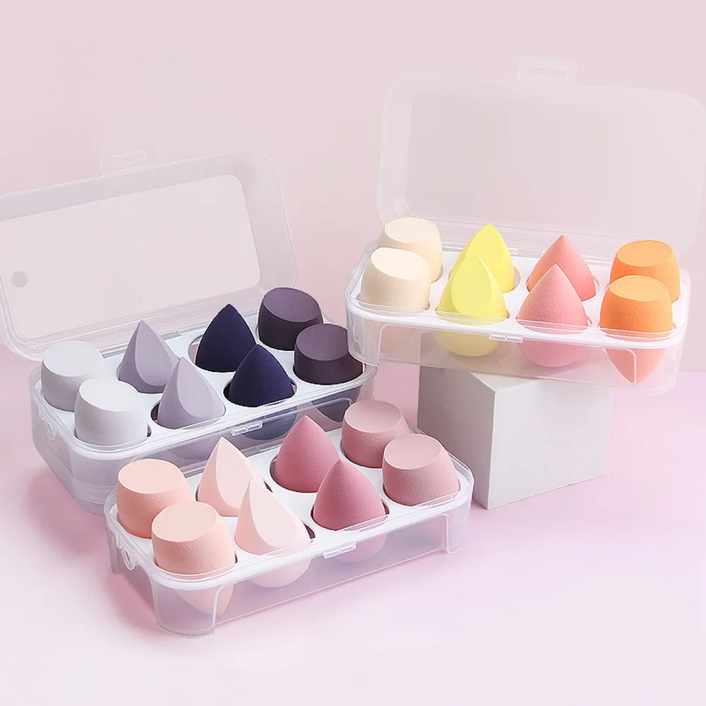 

Super Soft Latex Free Private Lable hydrophilic polyuterene makeup sponge Powder Puff Set 8pcs Makeup Sponges