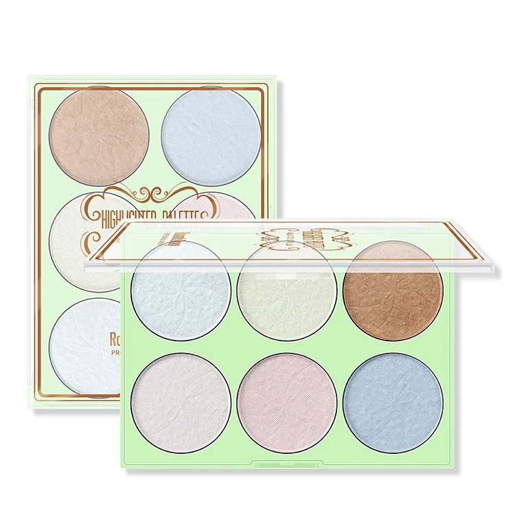 

6-color high-gloss pearlescent brightening and repairing palette cross-border makeup face repairing glitter, 2colors