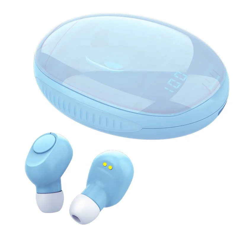 

The new wireless 5.0 Blue tooth headset Macaron private model L30 binaural mini digital display in-ear stereo headset