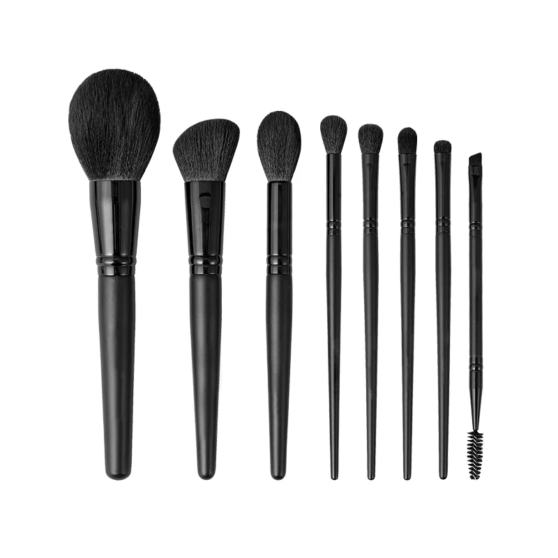 

HXT-131 wholesale synthetic hair face makeup brushes set eight professional vegan makeup holographic customized makeup brushes