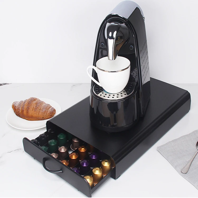 

Nespresso vertuo dolce gusto filling coffee capsule pod holders storage drawer plate, Black and gray