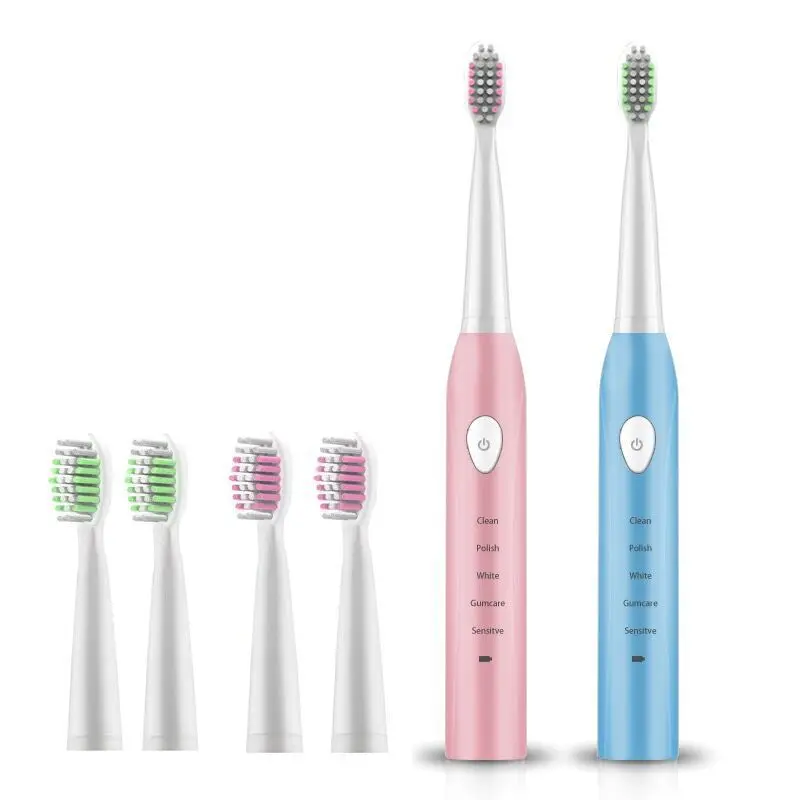 

Hot Selling Toothbrush IPX7 Waterproof Usb Rechargeable Electric Toothbrush With 4 Replaceable Brush Head For Adult