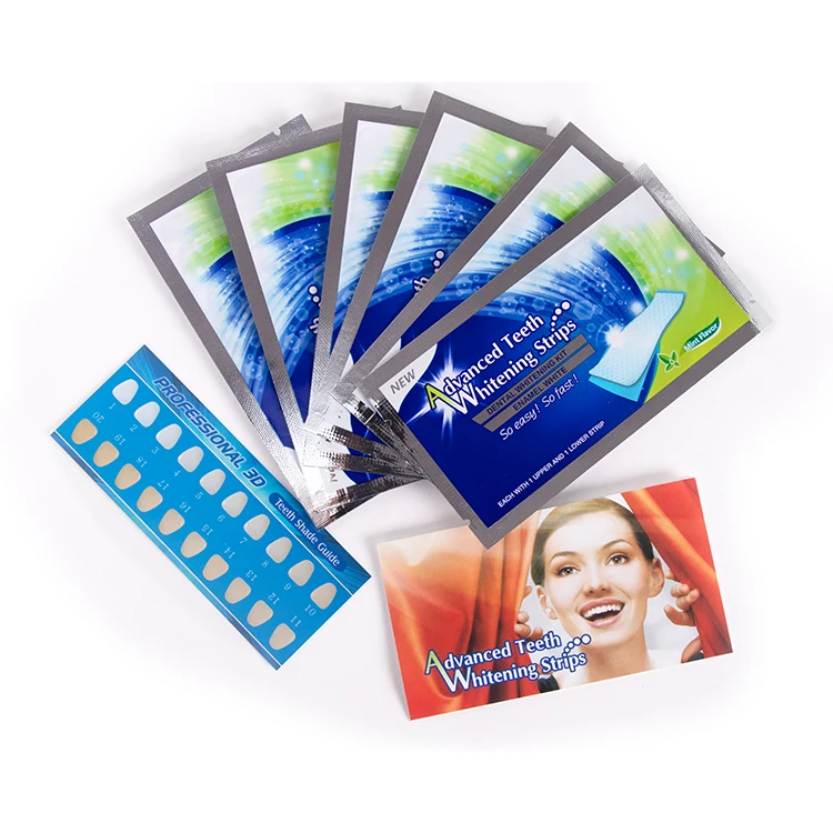 

Glorysmile Brand 28pcs/14pouches/set 5D Teeth Whitening Strips Private Label