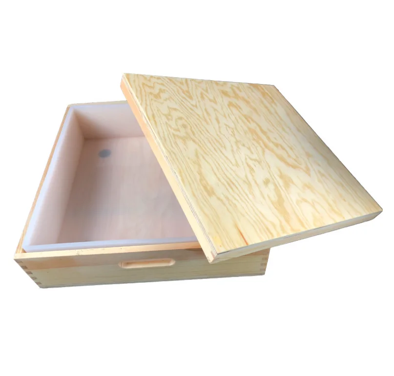 

10476 Extra Large Square Wood Box Silicone Soap Mould 8000ml Soap Mold, Clear