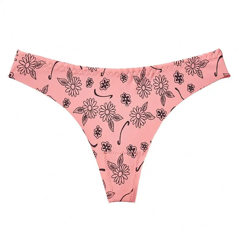 

Ladies Sexy Invisible Seamless Ice Silk G-String Thong Coloful Soft Panties, White