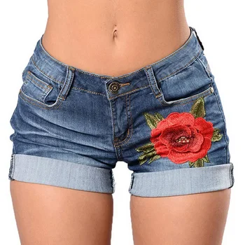 denim spandex shorts