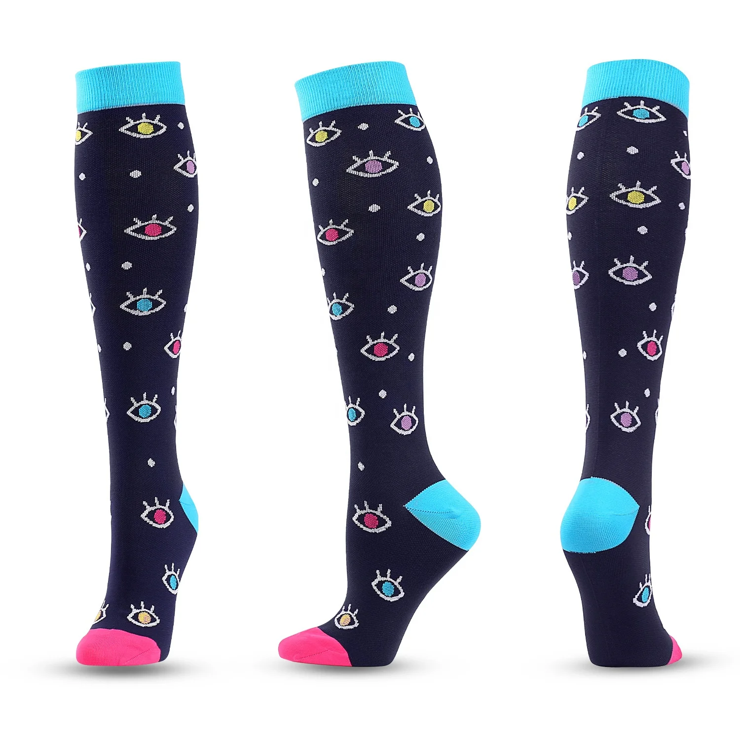 

Moon Star Flower Sports Long Tube Running Stretch Nursing Theme Leg Compression Socks Nurse Compression Socks Medical, Custom color