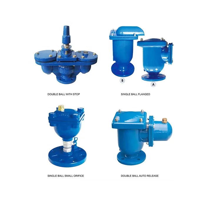 Ductile iron Double Ball Air Valve With Integrated Isolating Valve
