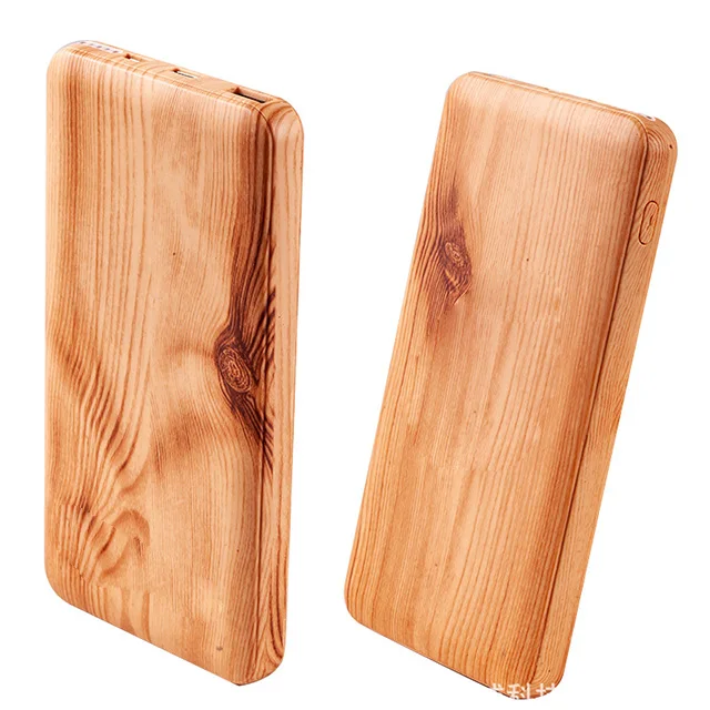 

China suppliers custom Wood grain wireless charging power bank 8000mAh charger wireless