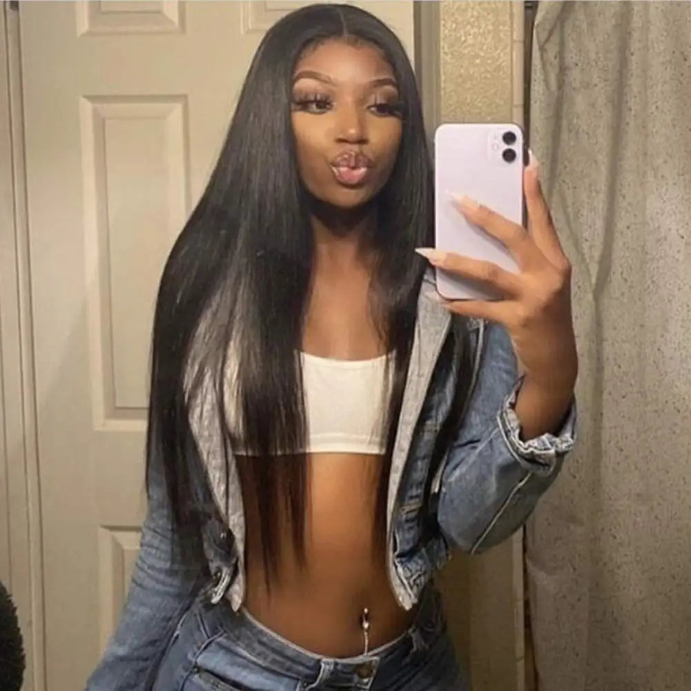 

Lace Front Wigs Brazilian Virgin Remy Human Hair Sliky Straight 13x6 For Black Women Pre Plucked With Baby Hair 150% Density