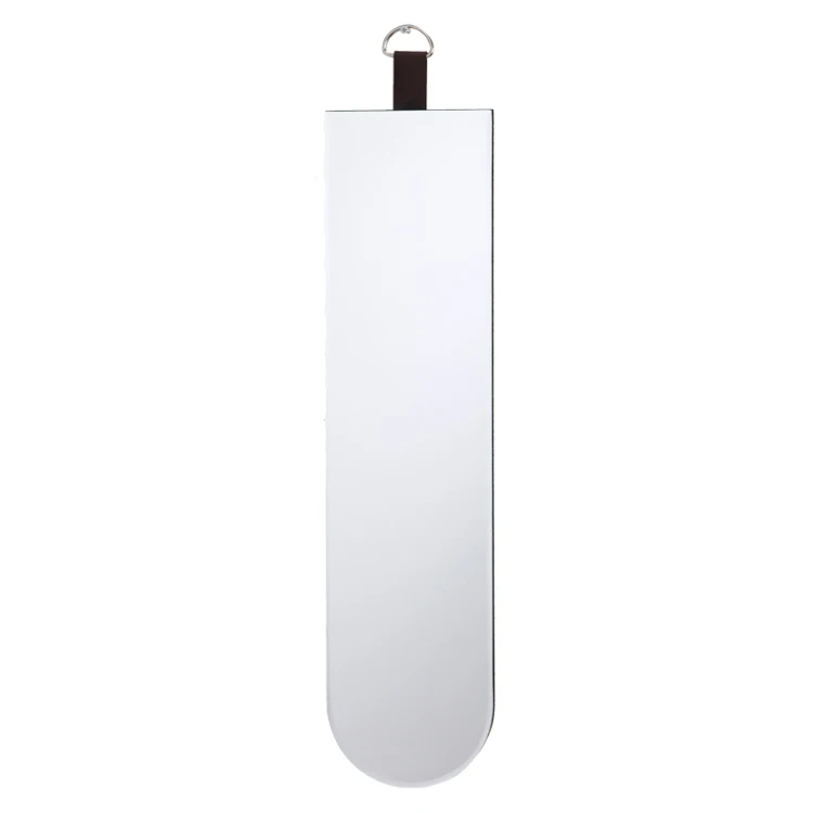 

Feather Hanging water Drill long design Frame less beveled small cheap drop shape decorative wall mirror