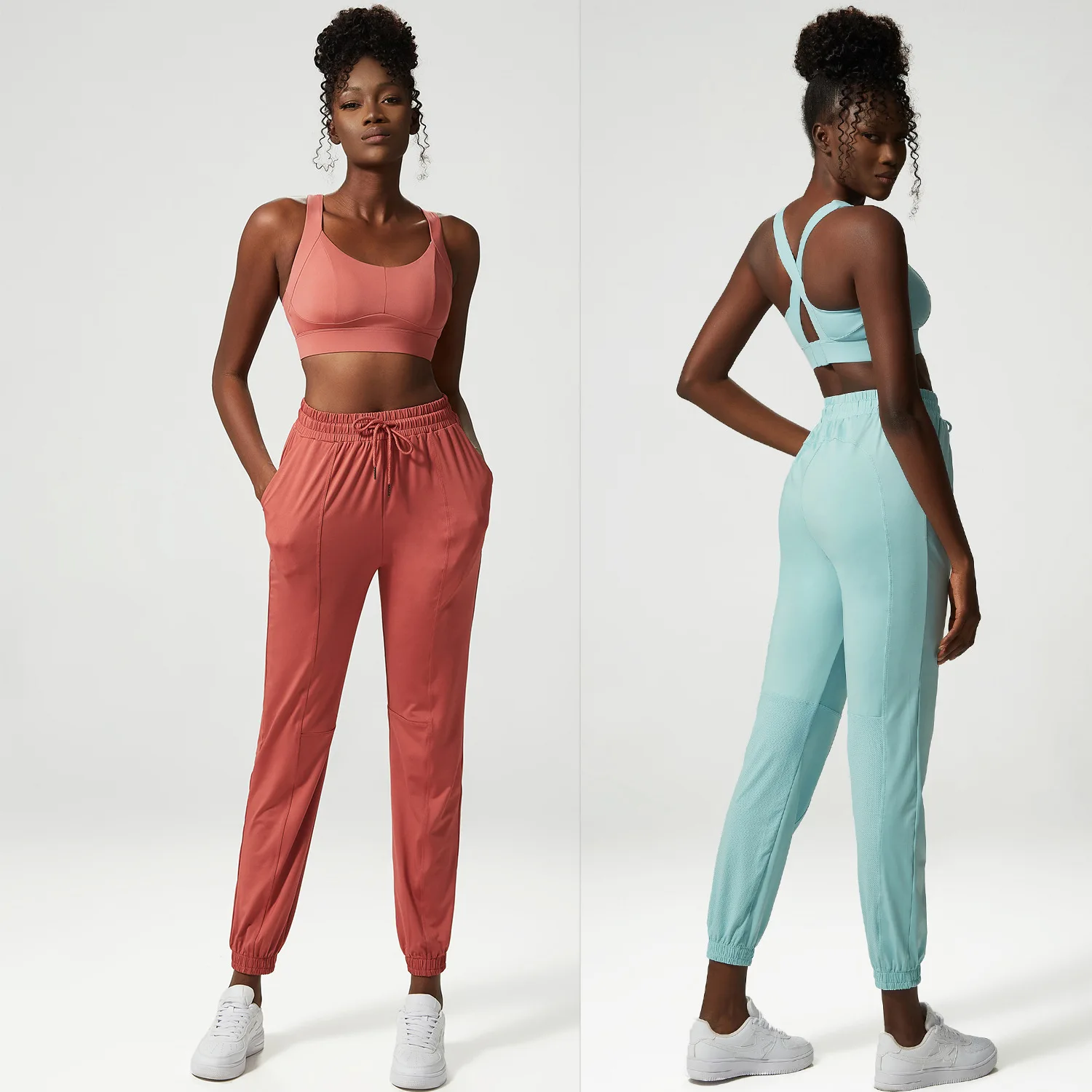 

2022 New Yoga Set Off Strap Shoulder Ribbed Seamless Gym Fitness Apparel