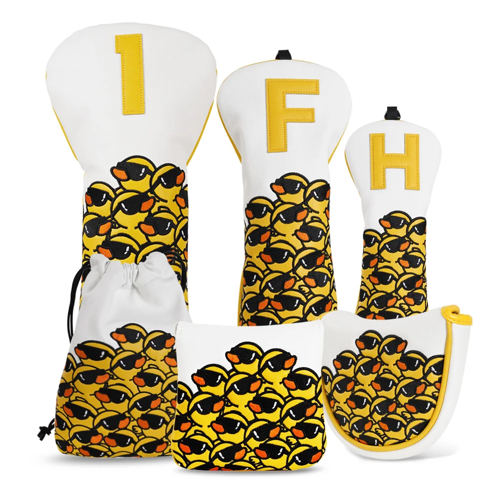 

2023 New Design Golf Headcover Little Yellow Duck Golf Head Cover Golf Pouch With Good Product Quality