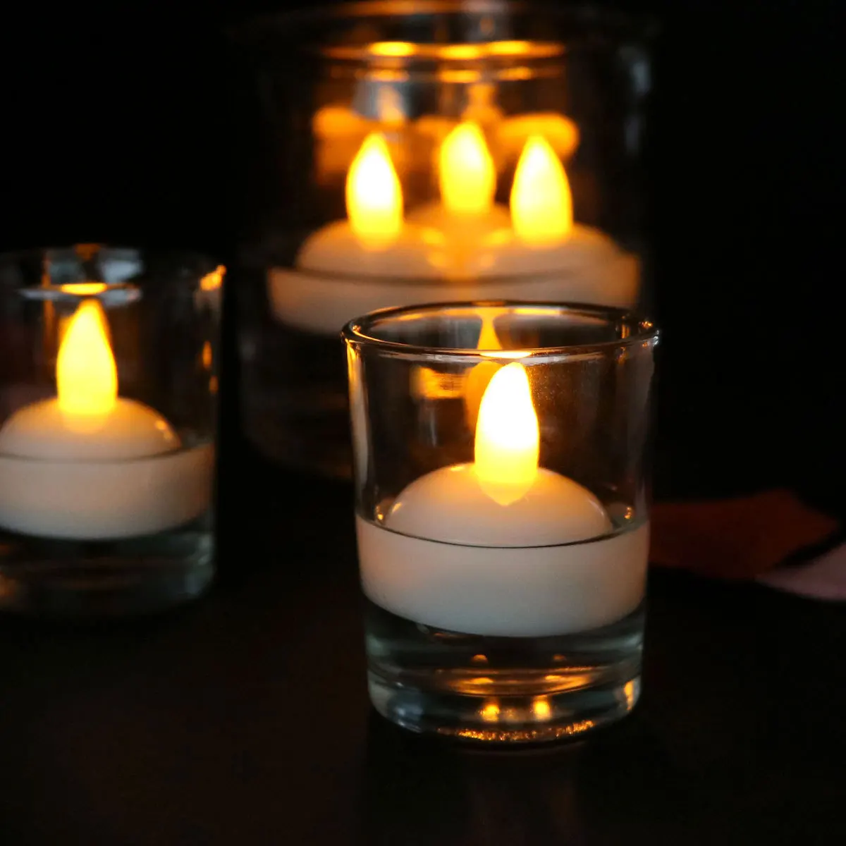 

US Warehouse Floating candles 3 inch Flameless Floating Led Electronic Candle Lamp Water led floating candles