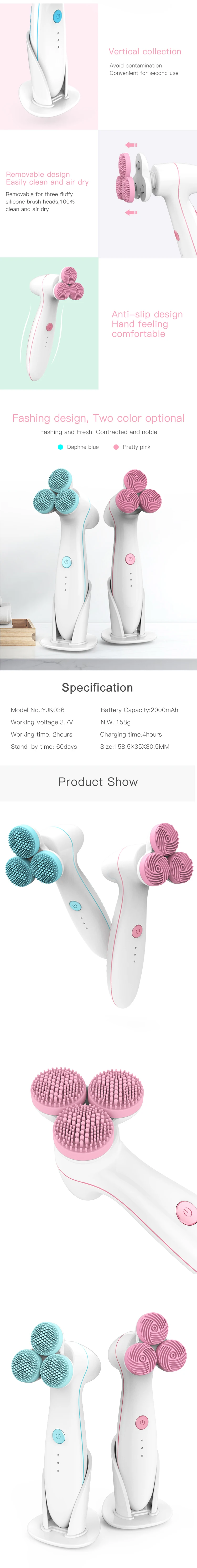 2020 Massager Exfoliating Brush Face Scrubber Lumispa 3D Sonic Silicone Facial brush