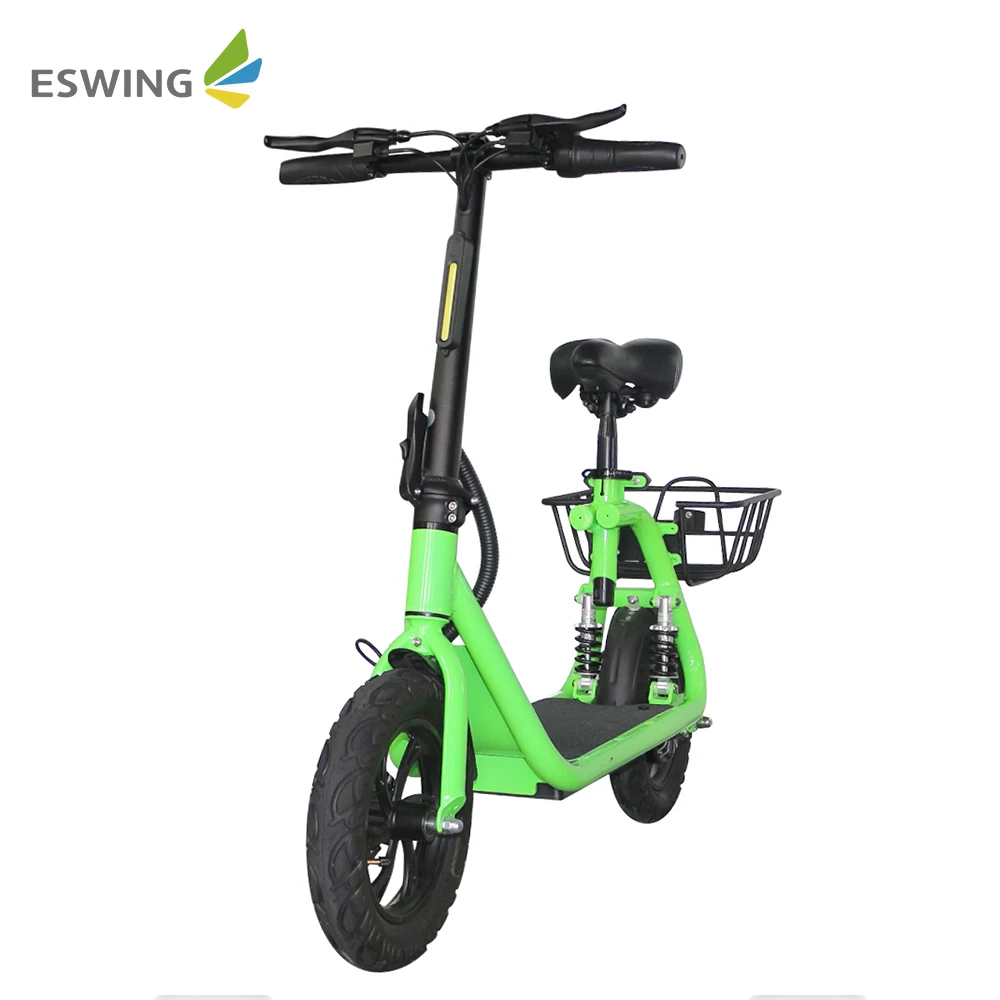 

ESWING Best 450W Motor scooters Foldable adult Electric Scooter with Seat, Green/black/red/blue