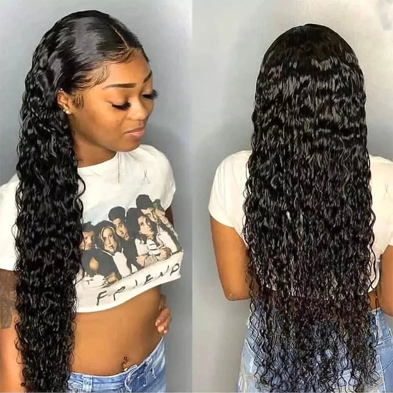 

100% Unprocessed Mink Virgin Hair Water Wave Lace Frontal Wigs Cambodian Hair Vendors