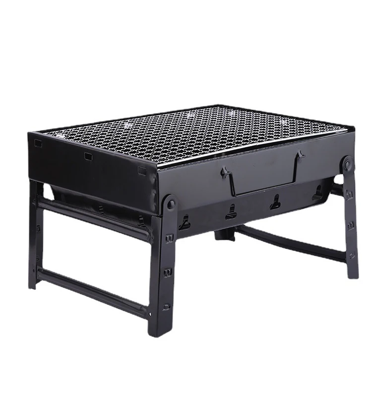 

3~5 People Outdoor BBQ Carbon Grill Garden Charcoal Cooking Rack Household Portable Folding BBQ Grills, Black