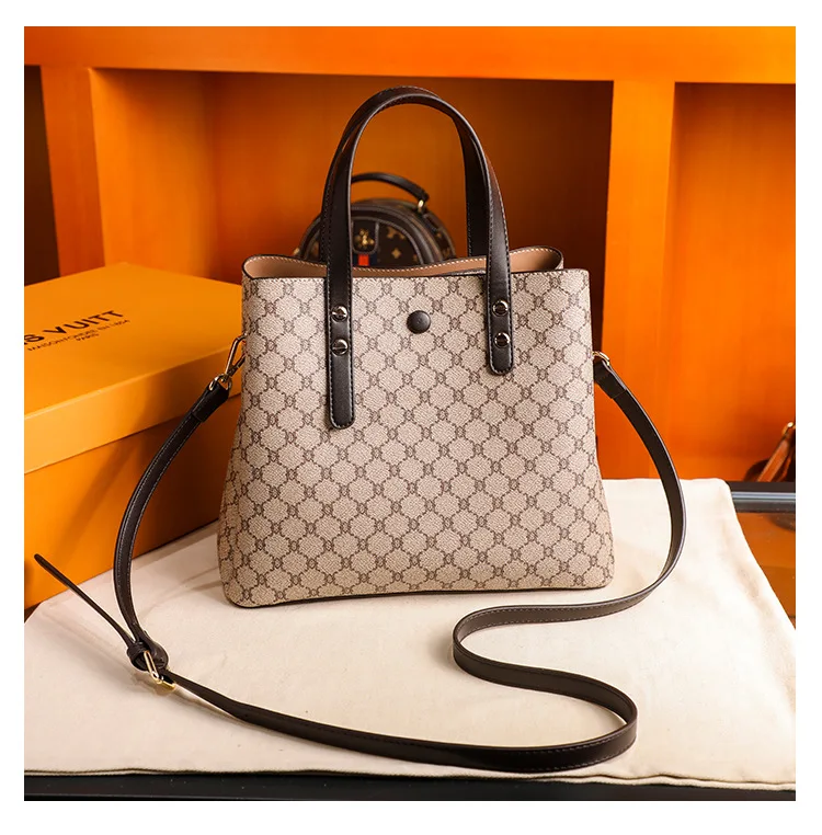 

2022 Supplier ISO customized Large bag pu leather luxury logo tote bag shopping bag for women, Accept custom made