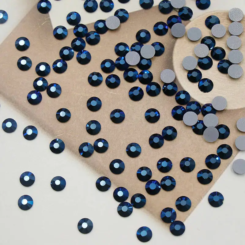 

Paso Sico Metallic Blue 12 Cuts Glass Hotfix Rhinestone Beads Bulk Wholesale for Nail Art