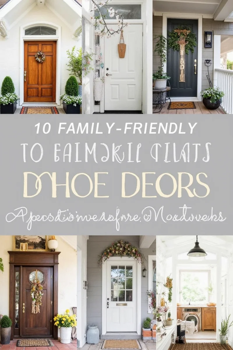 Front door entryway with cohesive color palette and textures