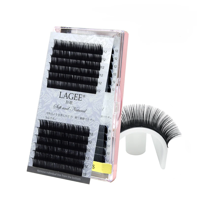 

LAGEE Eyelash extension individual mink eyelash extensions professional lash extension supplies volume lashes private logo, Black