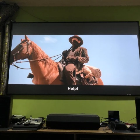 

ultra short throw fixed frame projector screen projection alr laser projector ambient light rejecting projection screen