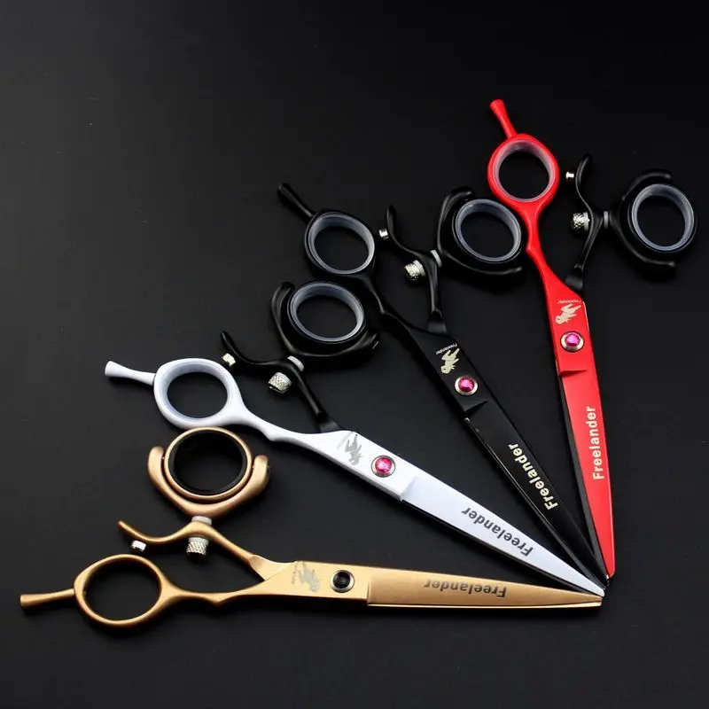 

Free shipping Freelander 6.0 inch baking paint 9CR double swivel hair cutting/thinning scissors