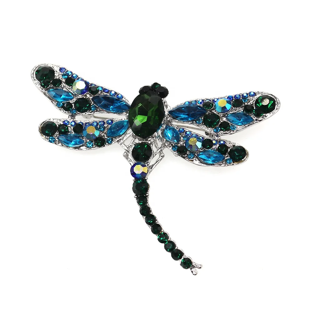 

Latest Colorful Crystal Rhinestone Dragonfly Brooch Insect pin, Many color