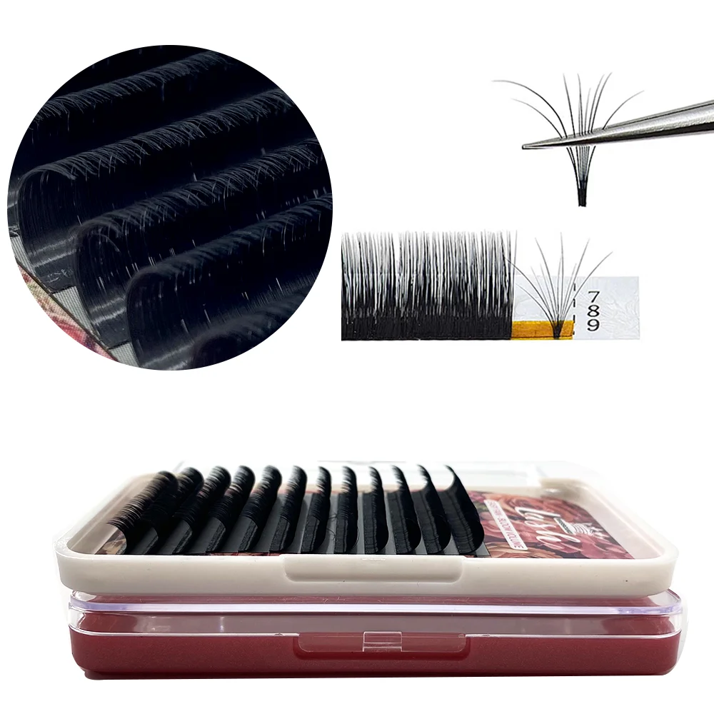 

Wholesale Private Label Extention Eyelashes Individual flat Eye Lashes Extension volume eyelash extension, Black