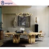DG Customize luxury home furniture villa dining room stainless steel table